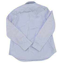 Maison Martin Margiela-Camisa abotonada con cuello en contraste en algodón azul claro de Maison Martin Margiela-Azul,Azul claro