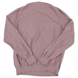 Maison Martin Margiela-Maison Martin Margiela V neck Sweater with Elbow patches in Purple Cotton-Purple