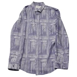 Maison Martin Margiela-Maison Martin Margiela Patterned Shirt in Purple Canvas-Other