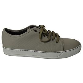Lanvin DBB1 Baskets Tap Toe en Coton Gris Gris