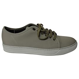 Lanvin-Lanvin DBB1 Tap Toe Sneakers in Grey Cotton-Grey