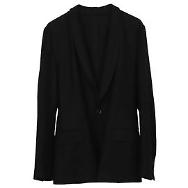 Bottega Veneta Blazer Gola Xale em Lã Preta Preto