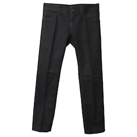 Dolce & Gabbana-Dolce & Gabbana Pants in Black Cotton Denim-Black