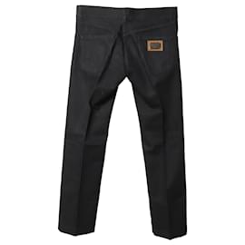 Dolce & Gabbana-Calça Dolce & Gabbana em jeans de algodão preto-Preto