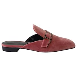 Hermès-Hermès Beauty Mules in Rose Velvet-Brown,Pink
