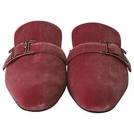 Hermès-Hermès Beauty Mules in Rose Velvet-Brown,Pink