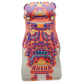 Autre Marque-Mara Hoffman Mini-robe moulante à nouer dans le dos en polyester multicolore-Autre,Imprimé python