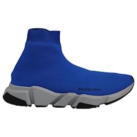 Balenciaga-Balenciaga Speed Sneakers in Blue Polyester-Blue