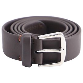 LORO PIANA 3.5 Cinto em couro de alce marrom escuro Marrom