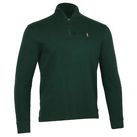 Polo Ralph Lauren Econdition-Jersey acanalado con cremallera de un cuarto en algodón verde Verde