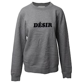 Sandro-Sandro Désir Crewneck Sweatshirt in Grey Cotton-Grey