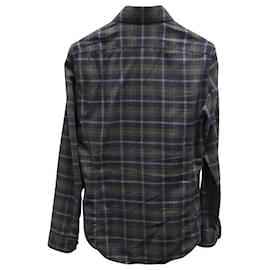 Tom Ford-Tom Ford Plaid Flannel Sport Shirt in Green Cotton-Other