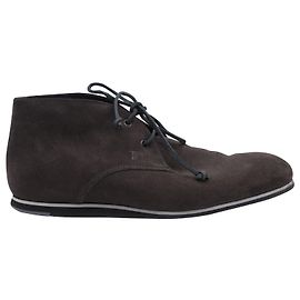 Tod's Desert Boots com cadarço em camurça marrom escuro Marrom