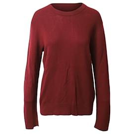 Sandro Paris Rundstrickpullover aus roter Wolle Rot