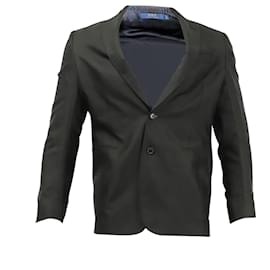 Polo Ralph Lauren-Polo Ralph Lauren Check Dinner Jacket in Black Silk-Black