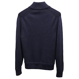 Tom Ford-Tom Ford Slim Fit Zip-Up Cardigan in Navy Blue-Blue,Navy blue