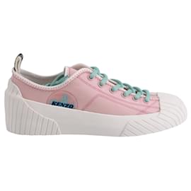 Kenzo-Kenzo Volkano Low Top Sneakers in Pink Canvas-Other