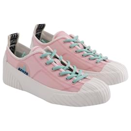 Kenzo-Kenzo Volkano Low Top Sneakers in Pink Canvas-Other