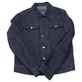 Prada-Prada Buttoned Denim Jacket in Blue Cotton-Blue