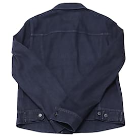 Prada-Prada Buttoned Denim Jacket in Blue Cotton-Blue