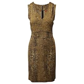 Tory Burch-Tory Burch Ärmelloses Kleid mit Schlangenmuster aus Seide mit Animal-Print-Andere