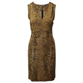 Tory Burch Vestido sem mangas com estampa de cobra em seda com estampa animal Outro Impressão em python