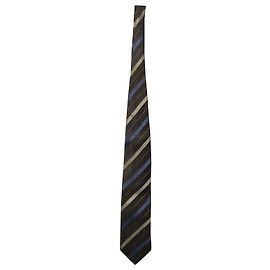 Ermenegildo Zegna Corbata a Rayas en Seda Multicolor Otro Impresión de pitón