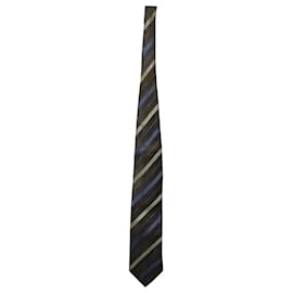 Ermenegildo Zegna-Ermenegildo Zegna Striped Necktie in Multicolor Silk-Other,Python print