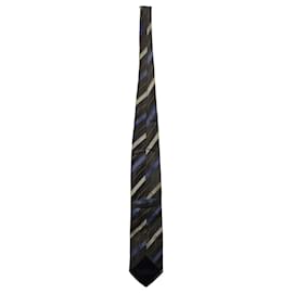 Ermenegildo Zegna-Ermenegildo Zegna Striped Necktie in Multicolor Silk-Other,Python print