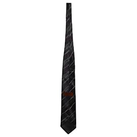 Missoni-Missoni Gestreifte Krawatte aus mehrfarbiger Seide-Mehrfarben