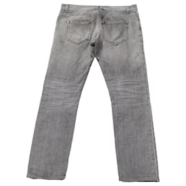 Saint Laurent-Jean Slim Saint Laurent en Denim de Coton Gris-Gris