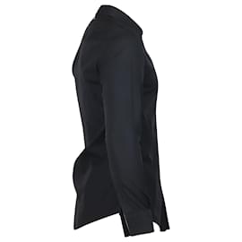 Maison Martin Margiela-Maison Martin Margiela Button Down Shirt in Navy Blue Cotton-Blue,Navy blue