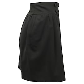 Joseph-Joseph Flared Skirt in Black Wool-Black