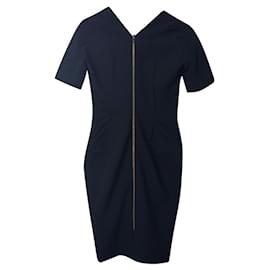 Roland Mouret-Vestido tubo de cuero negro con paneles Nabis de Roland Mouret-Negro