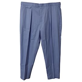 Equipment-Equipment Unisex Relaxed Trousers in Green Lyocell-Blue