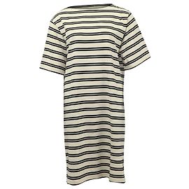 Vestido camiseta listras Acne Studios Dodora em algodão preto e branco Outro