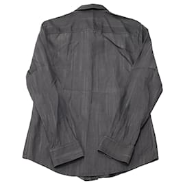 Maison Martin Margiela-Maison Martin Margiela Vertical Pattern Shirt in Dark Gray Cotton-Grey