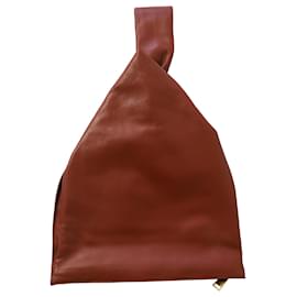 Bottega Veneta-Bottega Veneta Twist Hand Bag in Rust Brown Leather-Other,Orange