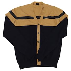 Jil Sander-Jil Sander Cardigan in Black/Brown Cashmere-Black