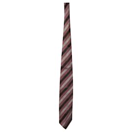 Ermenegildo Zegna-Ermenegildo Zegna Striped Necktie in Multicolor Silk-Other,Python print