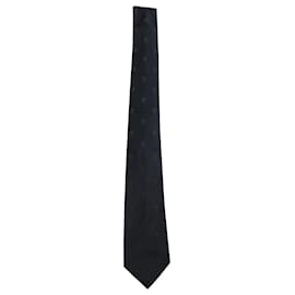 Alexander Mcqueen-Alexander McQueen Cravate à Motif Tête de Mort en Soie Imprimée Noire-Noir