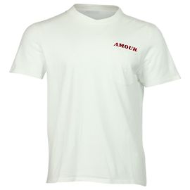 Camiseta con logo Sandro Amour de algodón blanco Blanco Crudo