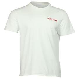 Sandro-Sandro Amour Logo T-shirt in White Cotton-White,Cream
