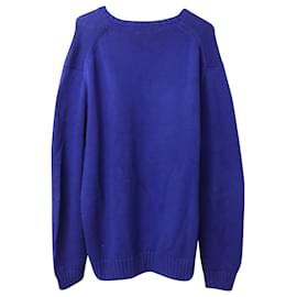 Polo Ralph Lauren-Ralph Lauren Pullover mit Rundhalsausschnitt aus königsblauer Baumwollmischung-Blau