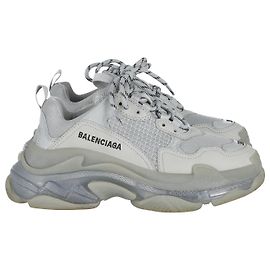 Balenciaga Triple S Clear Sole en Polyuréthane Gris Gris