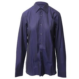 Camisa de Rayas Prada en Algodón Azul Azul