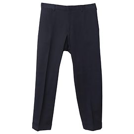 Pantalones de vestir rectos de algodón azul marino Dries Van Noten 34" ESO54 Azul Azul marino