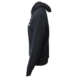 Emporio Armani-Emporio Armani Eagle Logo sudadera con capucha en algodón negro-Negro