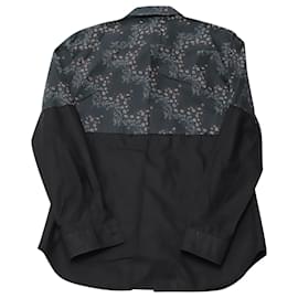 Maison Martin Margiela-Maison Martin Margiela Floral Contrast Shirt in Black Cotton-Other