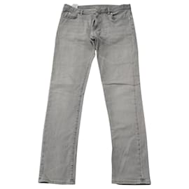 Maison Martin Margiela-Jeans Maison Martin Margiela Slim Fit em jeans de algodão cinza-Cinza